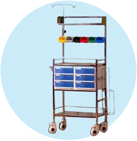 ICU Crash Cart Trolley