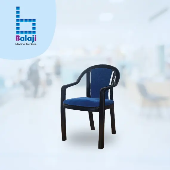 PLASTIC MOLDED VISITOR CHAIR WITH ARMS